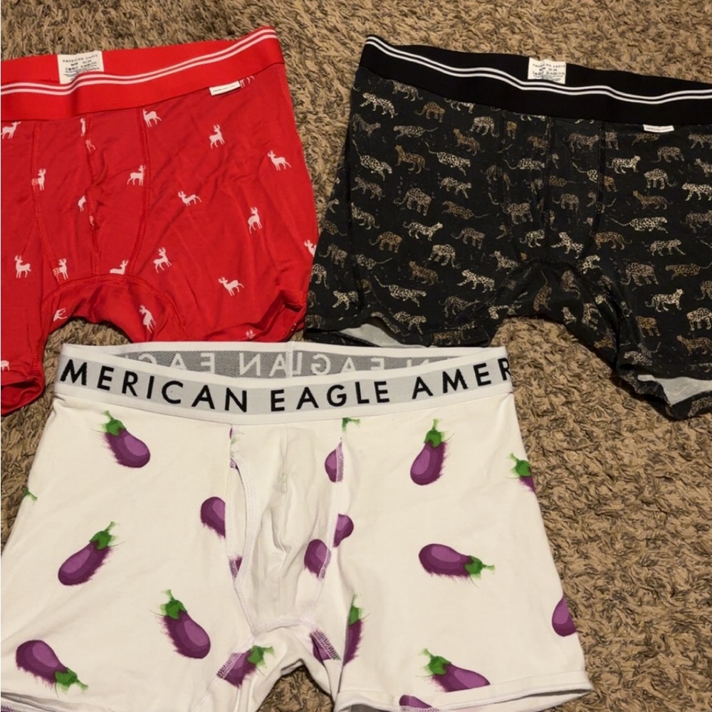 American Eagle Outfitters Boxer Briefs - Red, Black, and White with Fun Prints